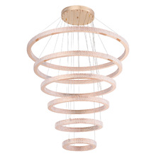 Zedon Iron & Acrylic LED 6 Light Pendant